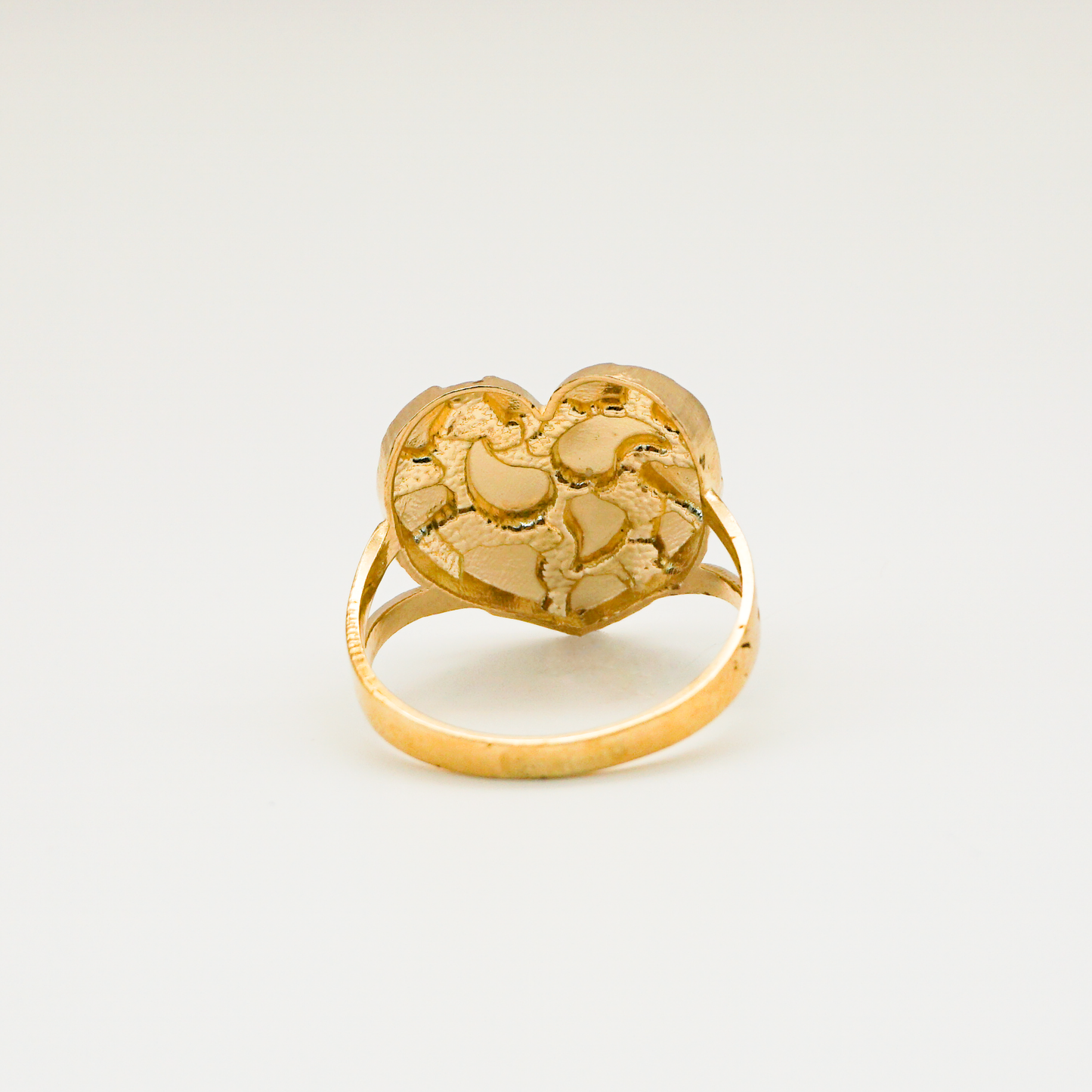 Anillo Nugget Corazón | 10k | 2.4g