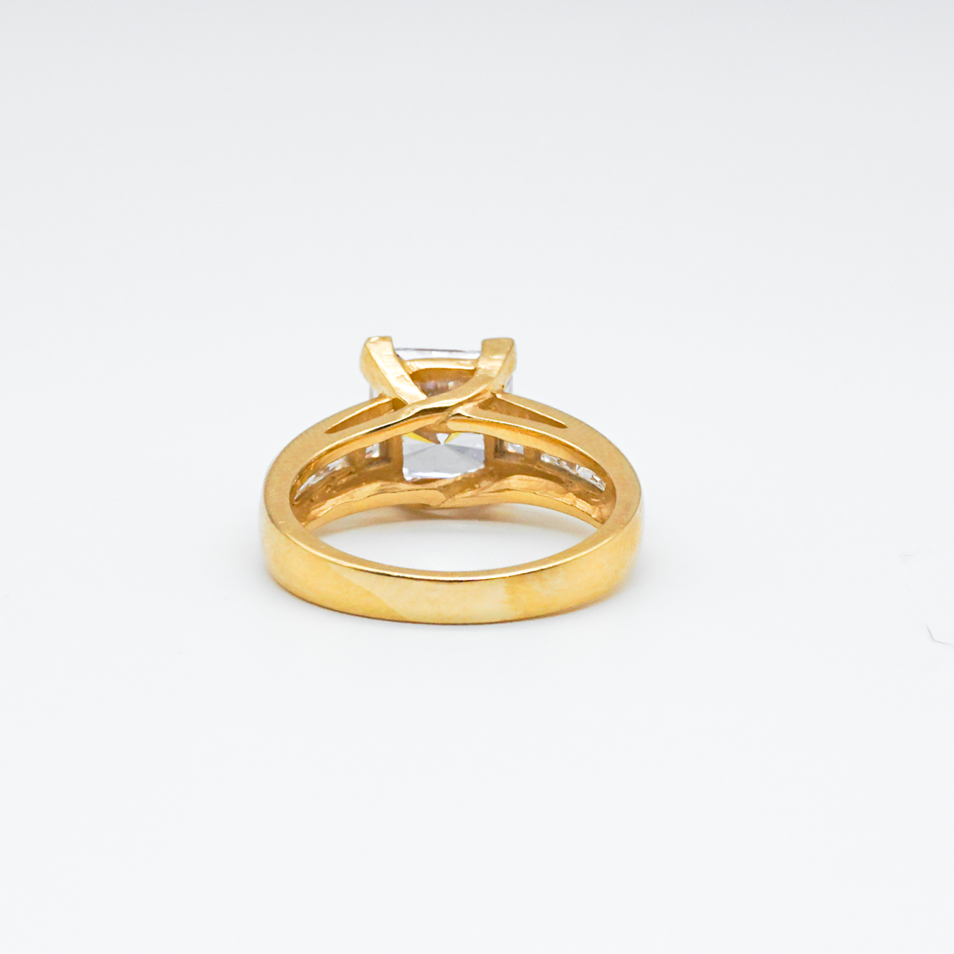 Anillo matrimonial oro amarillo con zirconias | 14k | 5.6g