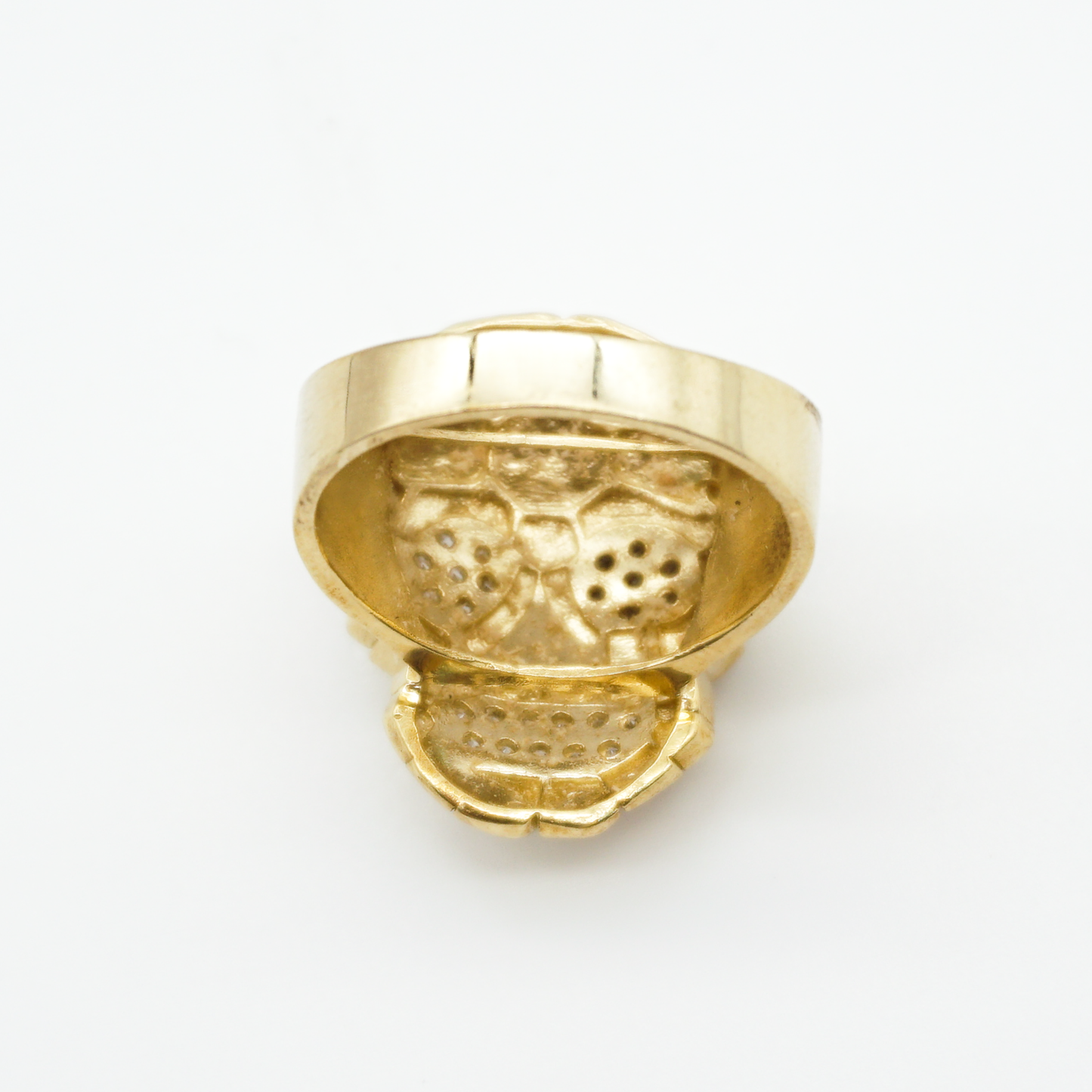 Anillo oro amarillo con zirconias | 10k | 11.6g