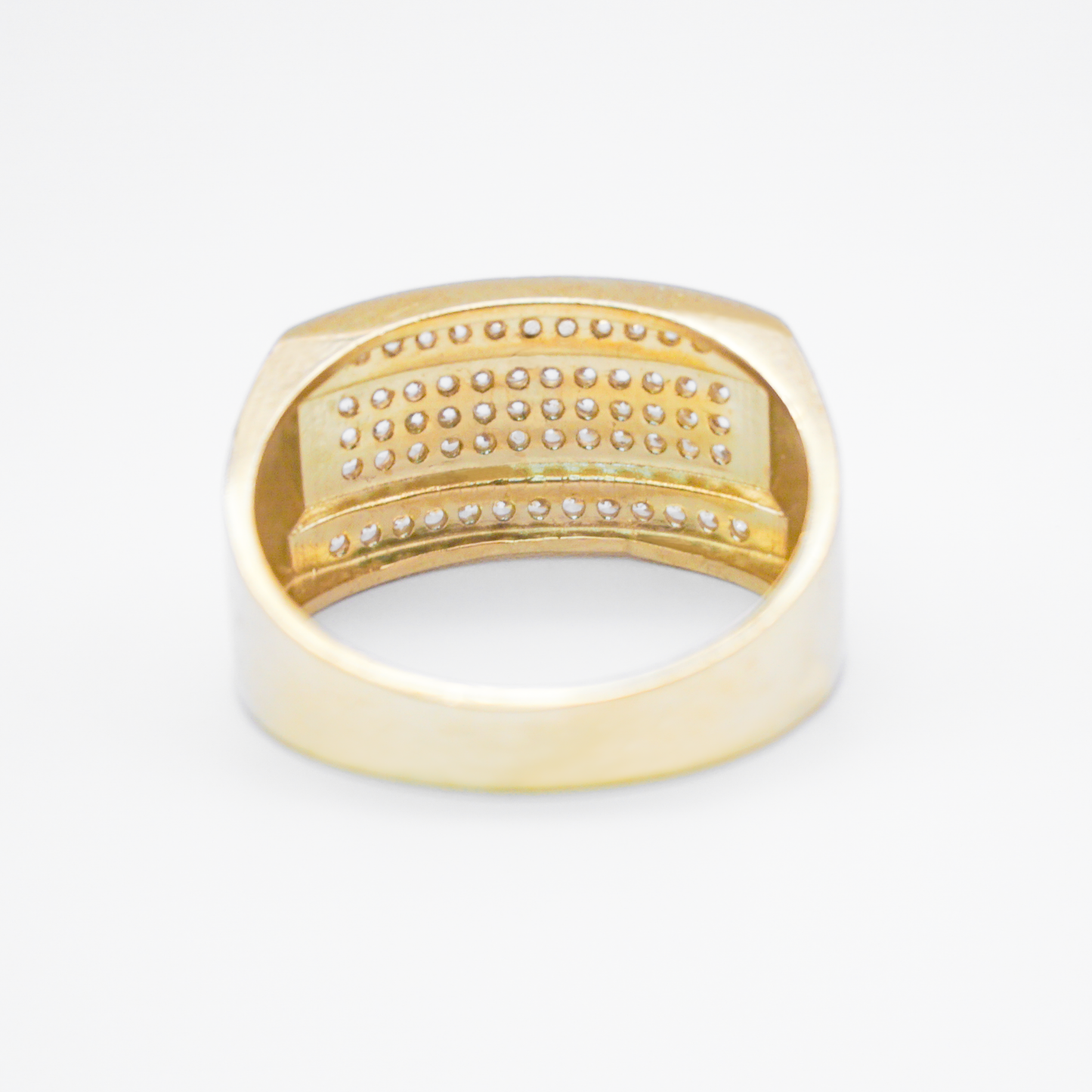 Anillo de oro amarillo con zirconias | 10k | 5g