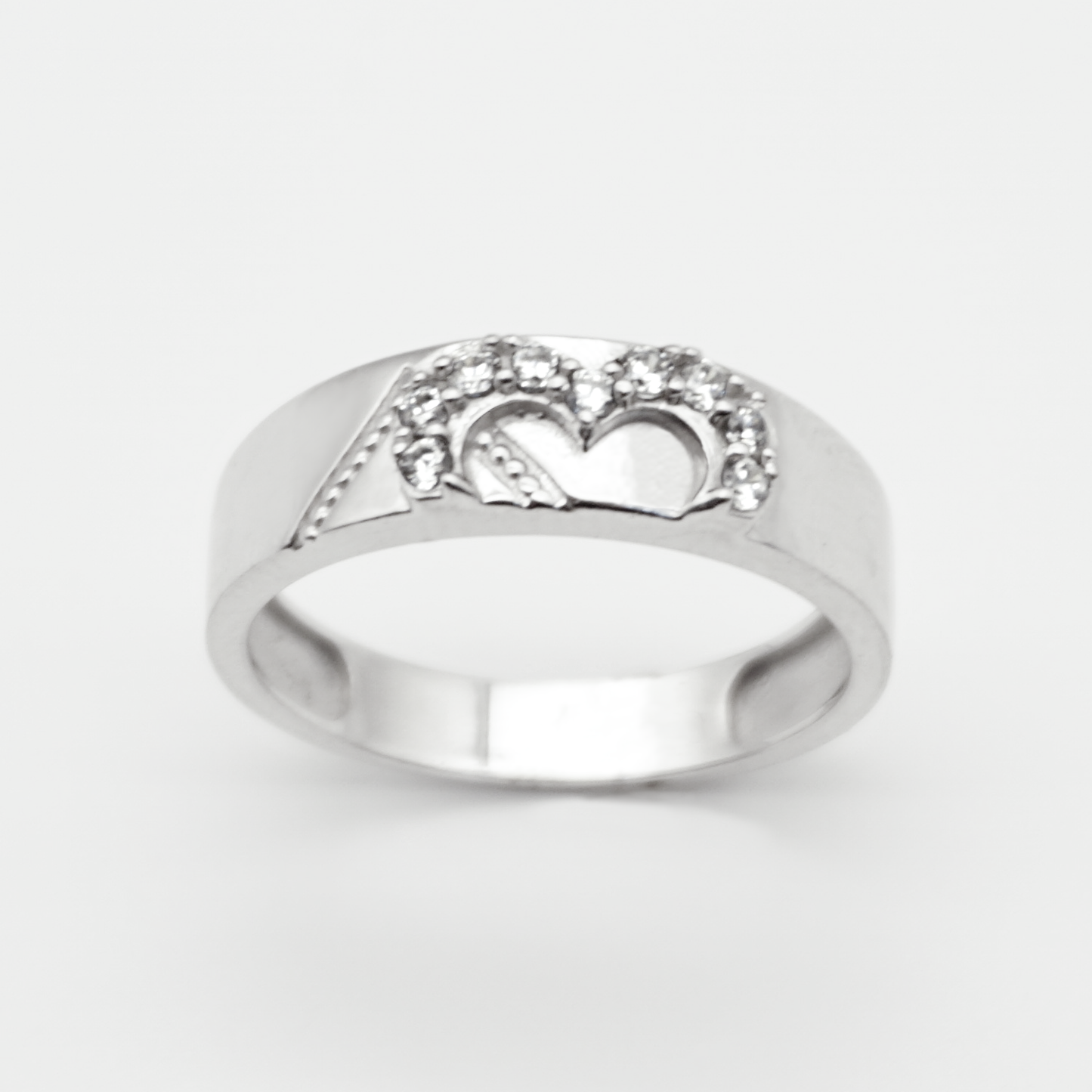 Trío de oro blanco con zirconias | 14k | 10.7g