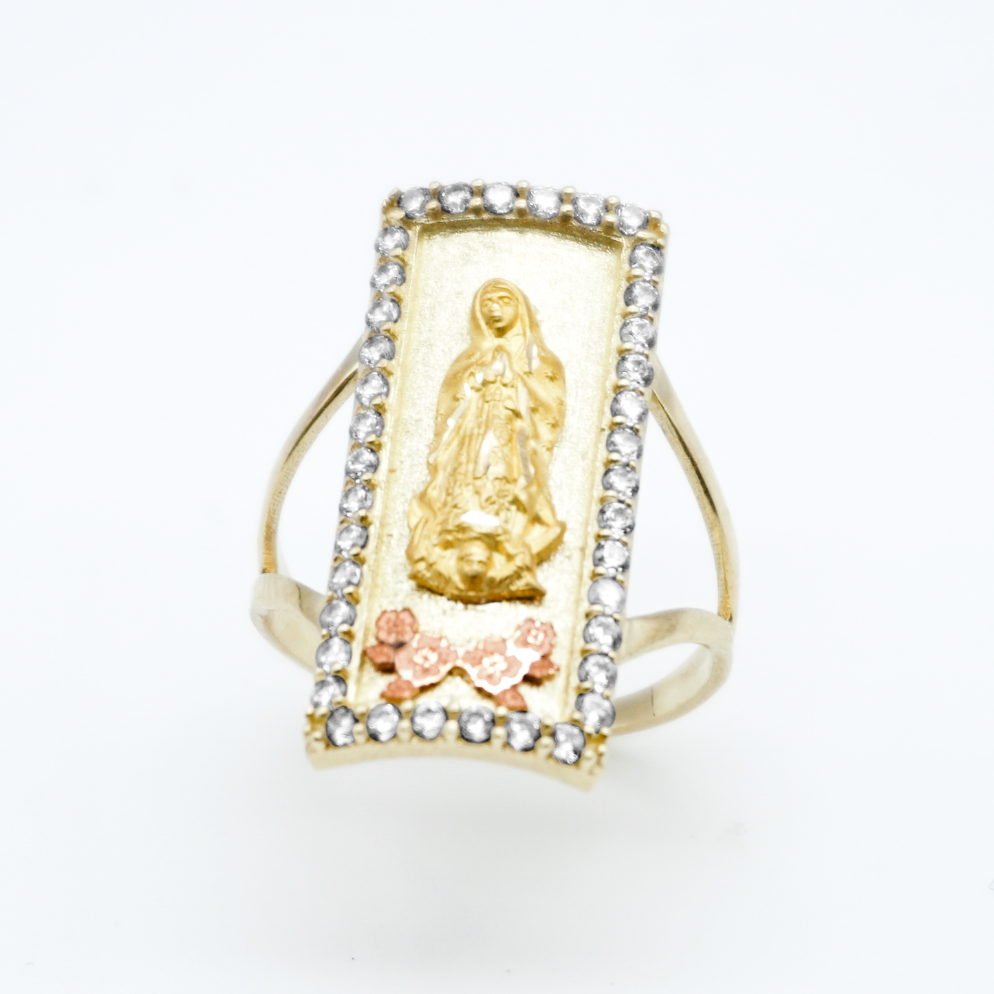 Anillo de Oro amarillo y rosa con Zirconias | 10k. |. 4g