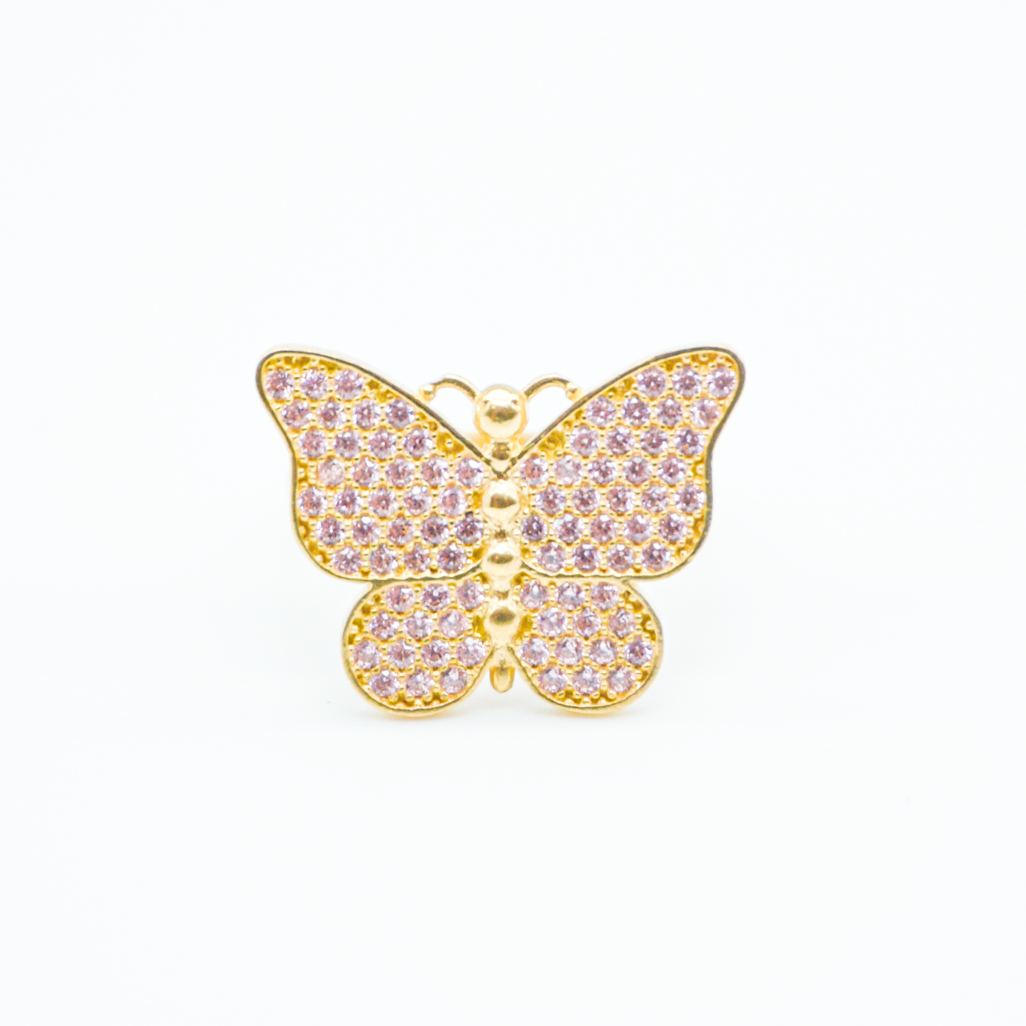 Anillo Mariposa Rosa 10 Kilates