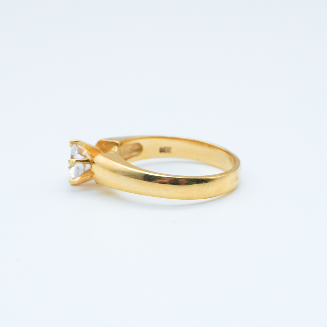 Anillo matrimonial oro amarillo con zirconias | 14k | 3.9