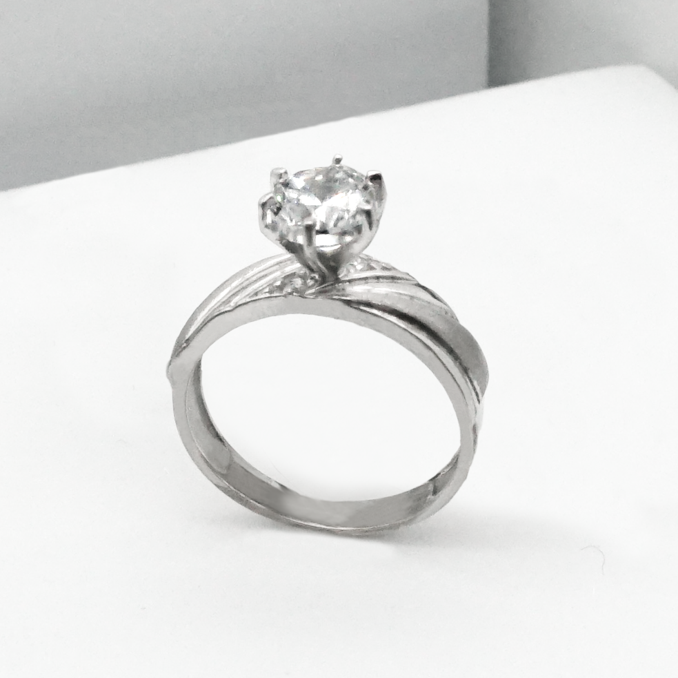 Trío oro blanco con zirconias | 14k