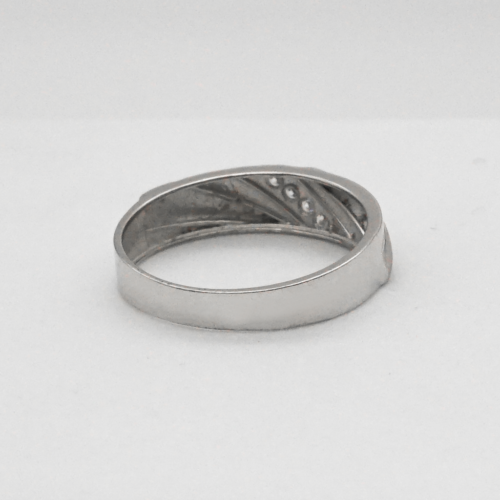 Trío oro blanco con zirconias | 14k