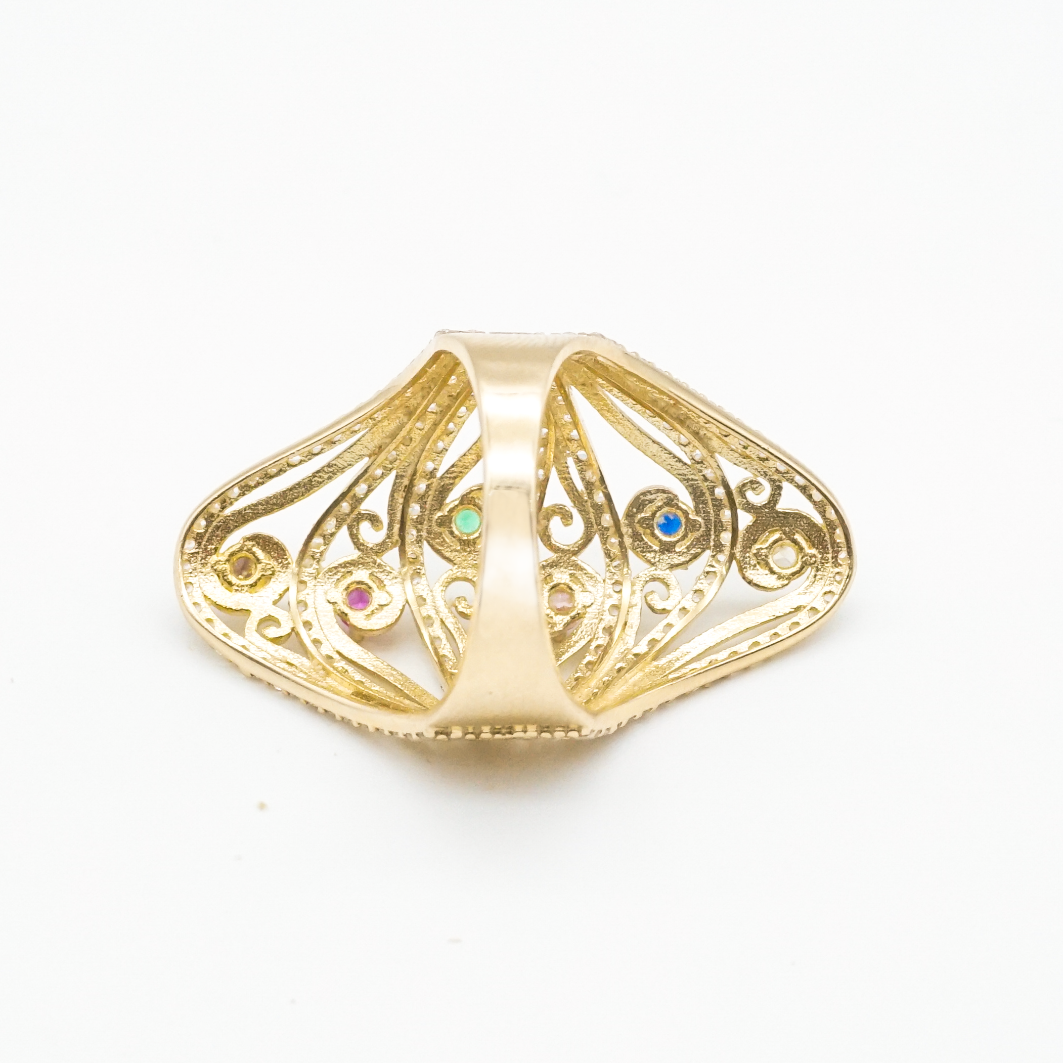 Anillo de Oro 14K con zirconias
