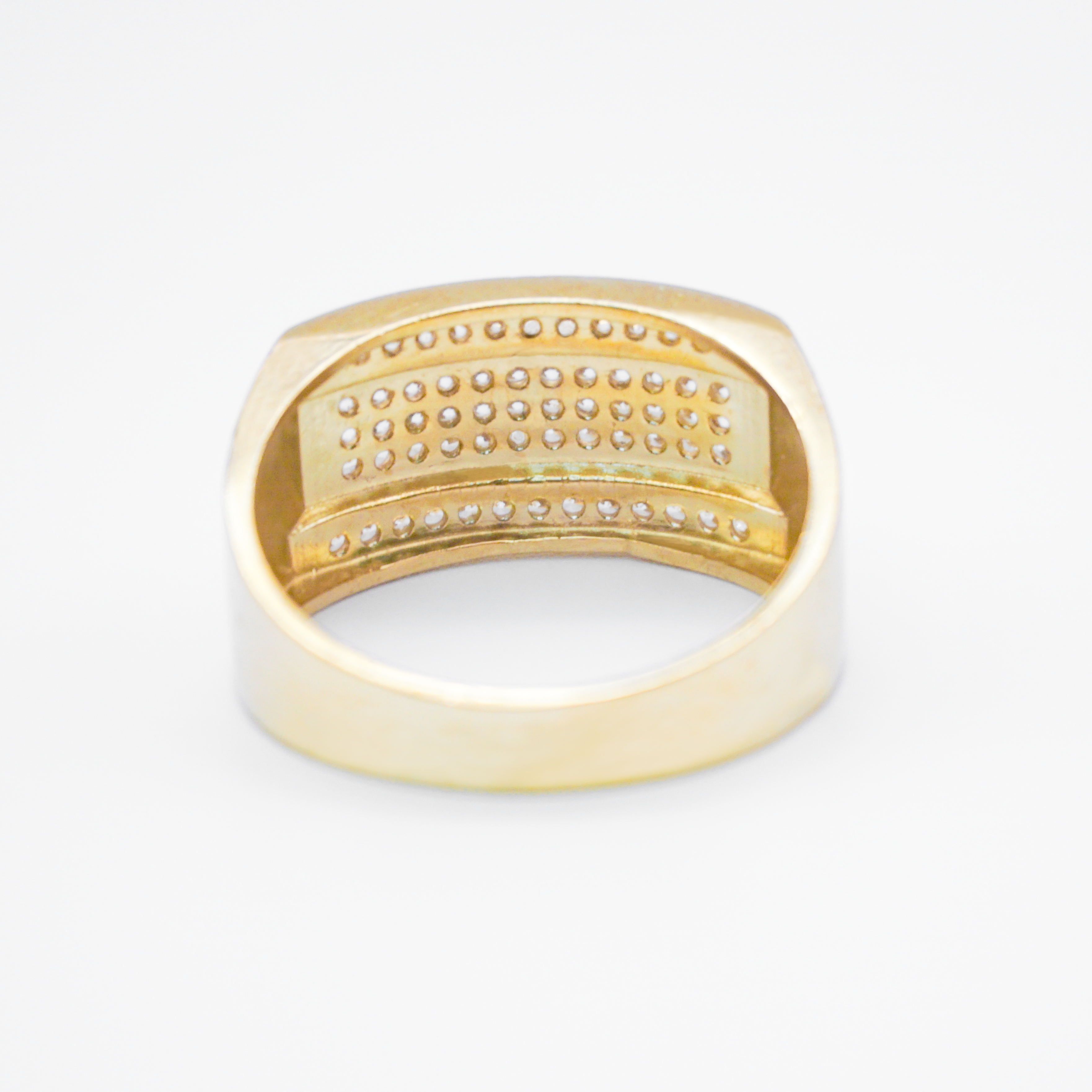 Anillo de oro amarillo con zirconias | 10k | 5g