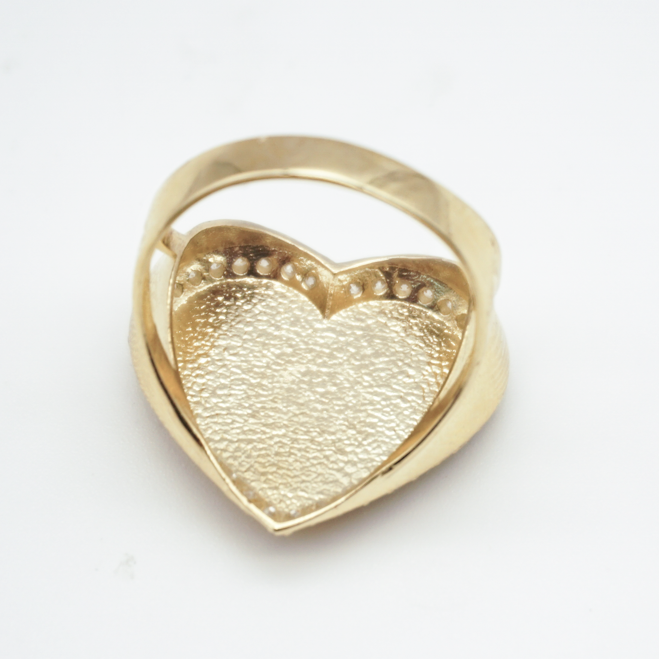 Anillo de 3 oros con zirconias | 10k | 4.9g