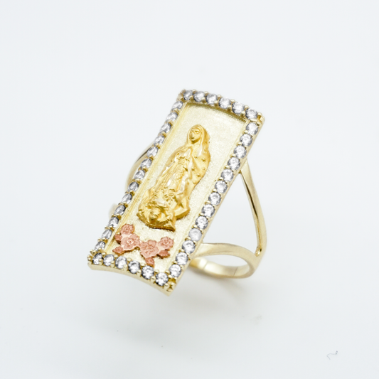 Anillo de Oro amarillo y rosa con Zirconias |  10k. |. 4g