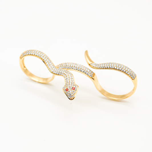 Anillo oro amarillo con zirconias |  14k | 8.5g