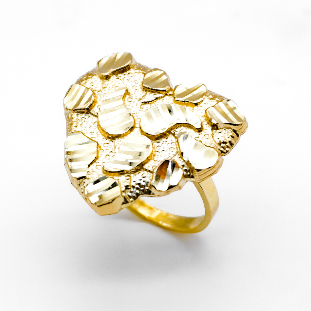 Anillo Nugget Corazón | 10k | 4.1g