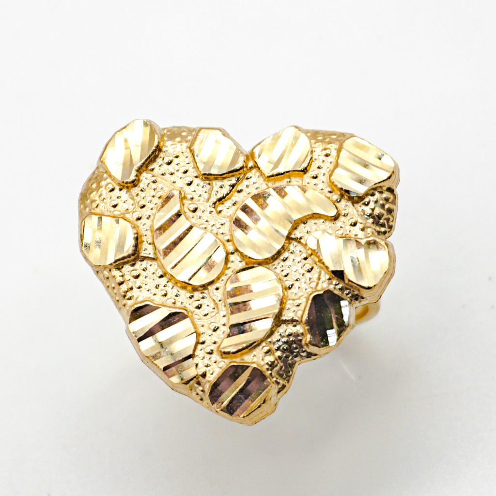 Anillo Nugget Corazón | 10k | 4.1g