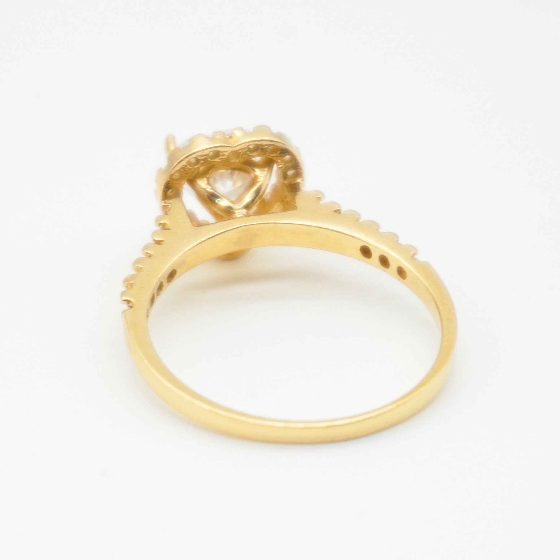 Anillo de Compromiso | Oro amarillo con zirconias | 14k | 2.5g