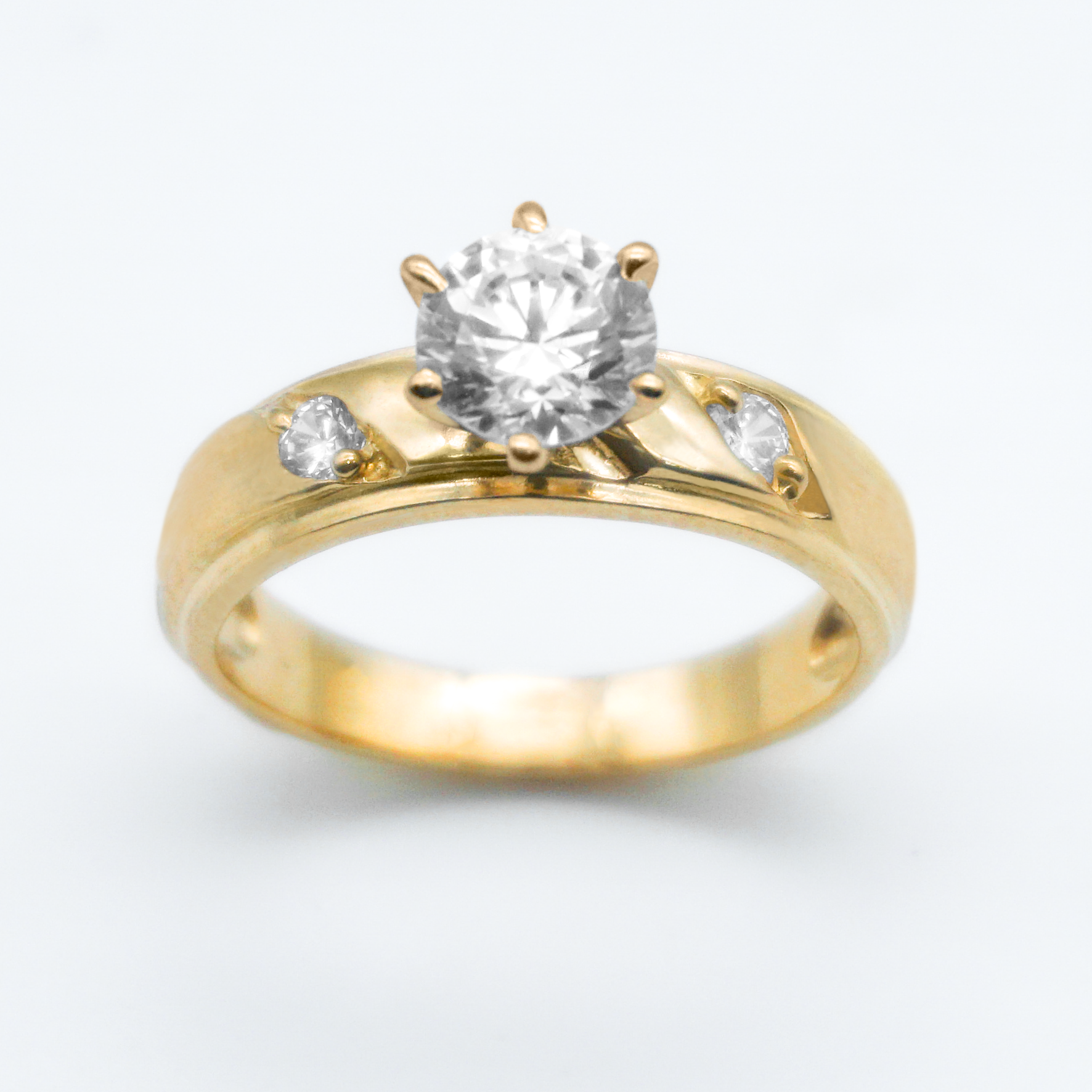 Trío de oro amarillo con zirconias | 10k | 9.8g