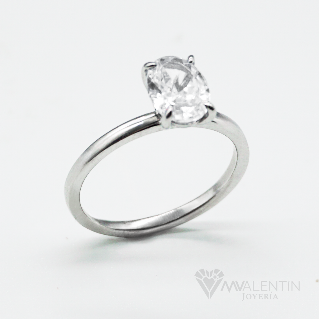 Solitario Matrimonial Corte Oval | 14K | 2.3g