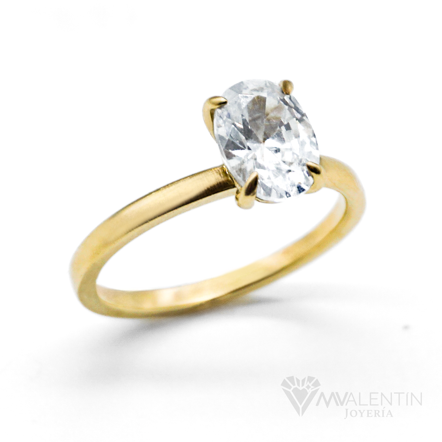 Solitario Matrimonial Corte Oval | 14K | 2.3g