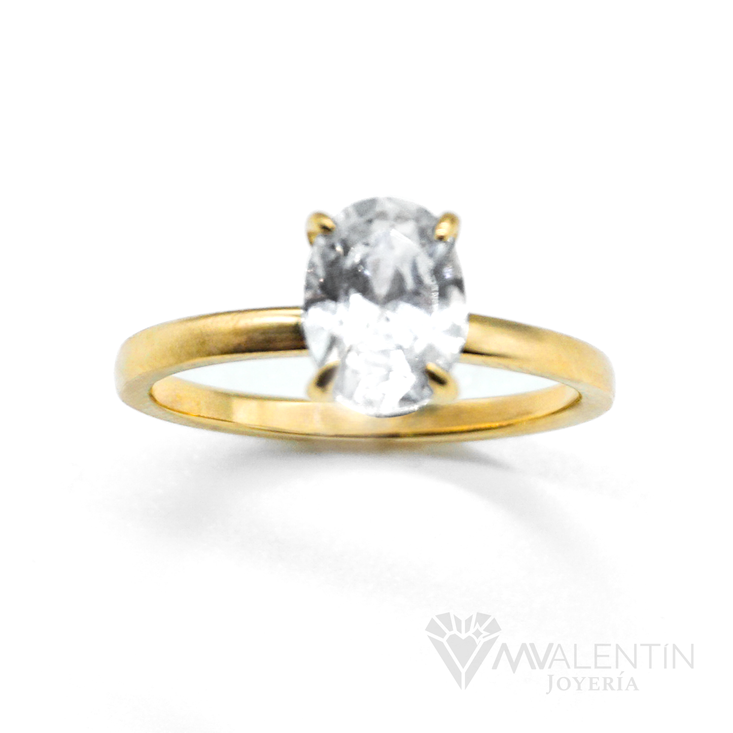Solitario Matrimonial Corte Oval | 14K | 2.3g