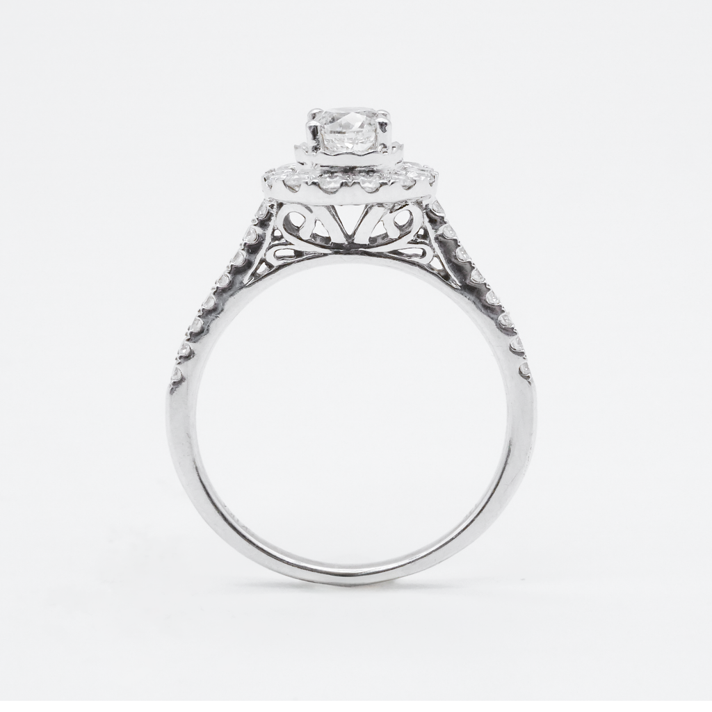 Solitario Matrimonial con Diamantes |  14k | 1.4cr |  3.1g