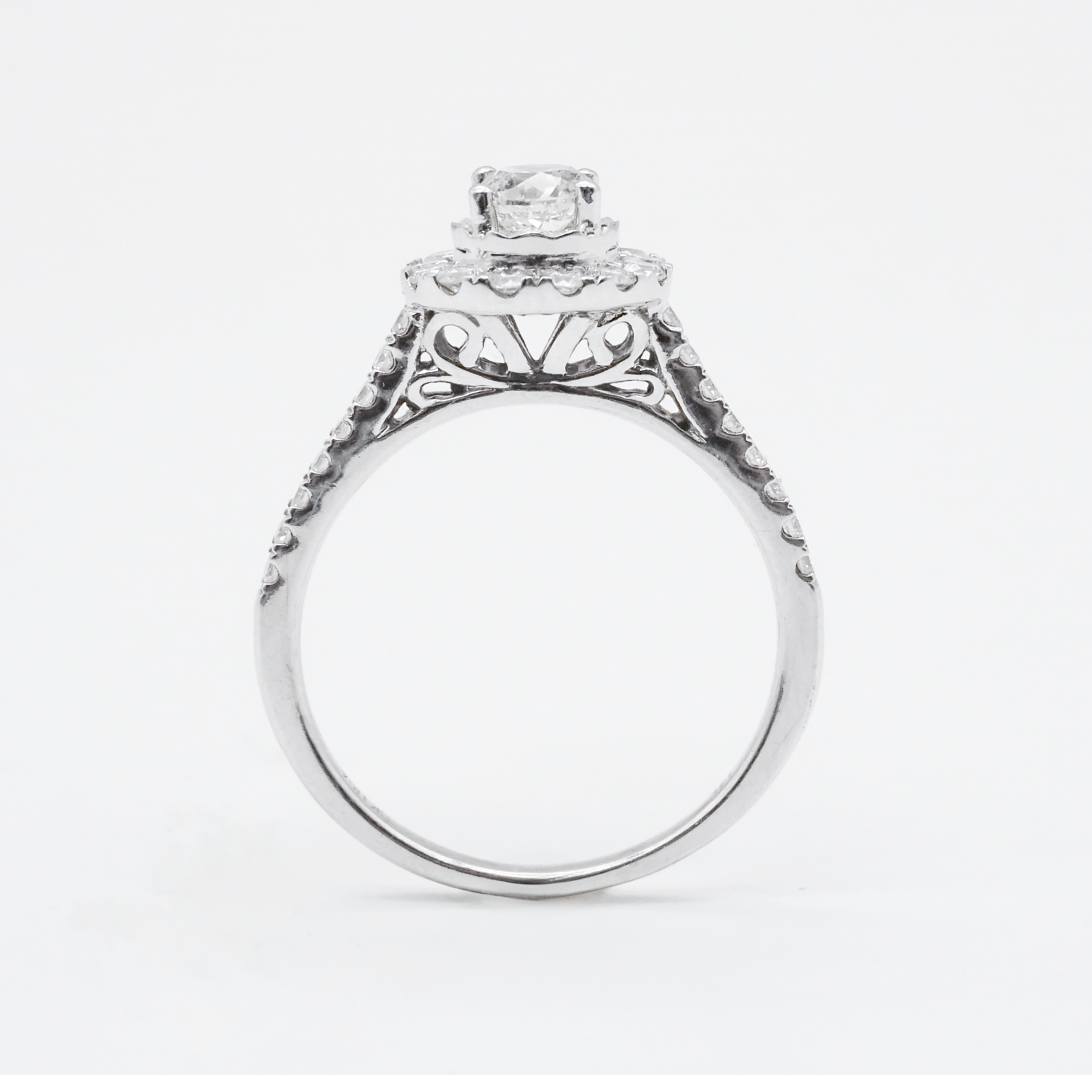 Solitario Matrimonial con Diamantes |  14k | 1.4cr |  3.1g