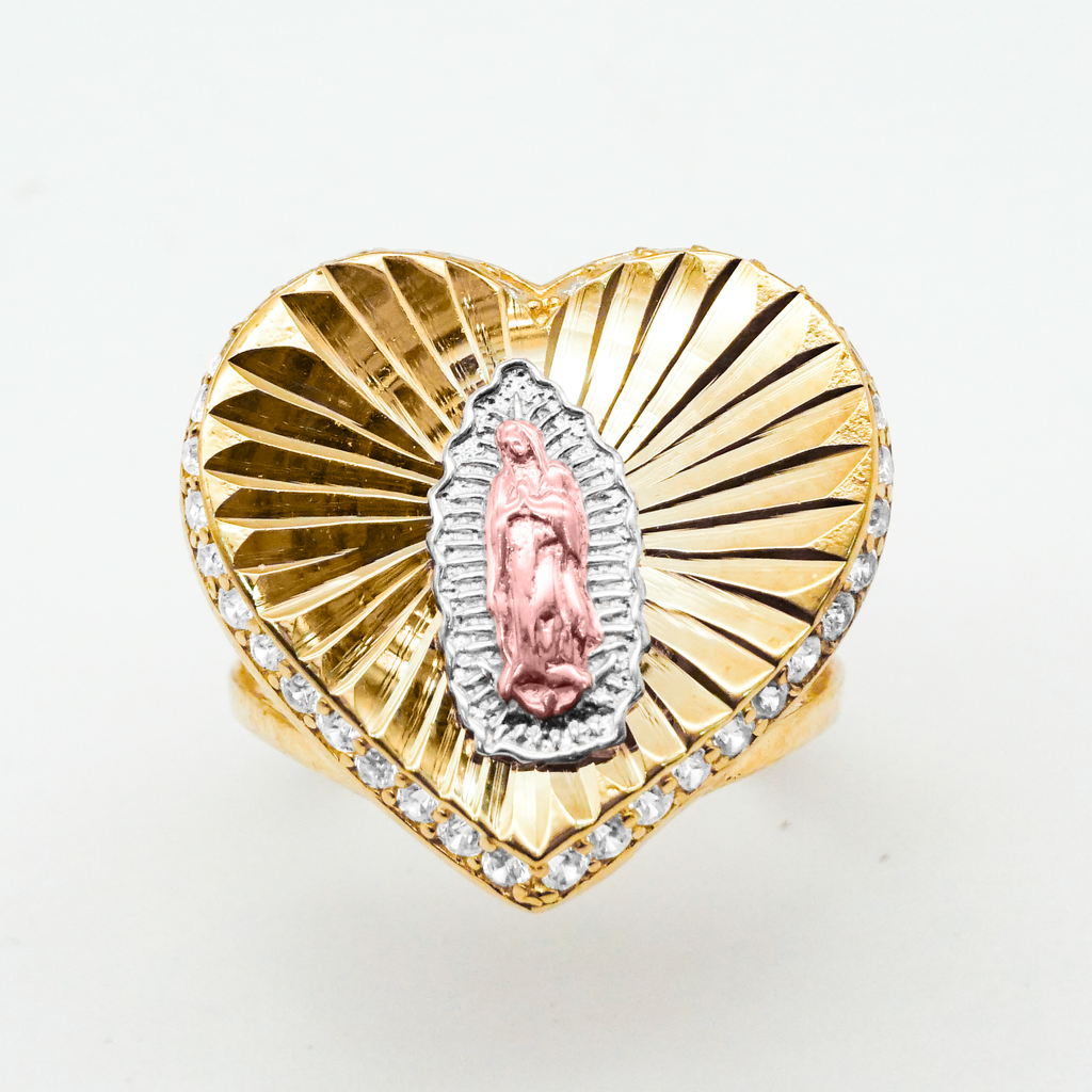 Anillo Virgen de Guadalupe de Tres Oros | 10k | 4.9g